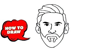 How to draw MESSI  Lionel MESSI Drawing  step by step drawing tutorial [upl. by Annaej]