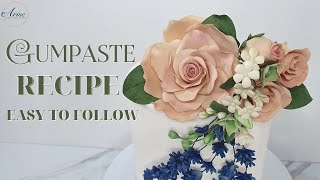 How to make EASY Gumpaste Recipe  Gumpaste  BEGINNER CAKE DECORATING [upl. by Aneetsirk]