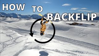 HOW TO BACKFLIP ON A SNOWBOARD [upl. by Ahseiat]