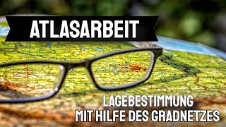 Atlasarbeit  Gradnetz  Lagebestimmung  Entfernung berechnen [upl. by Diraj]