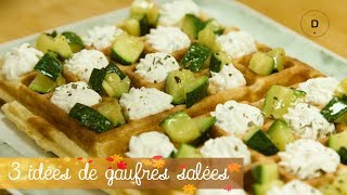 3 recettes de gaufres salées [upl. by Boelter]