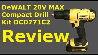 Dewalt 20V Max Compact Drill DCD771 Review [upl. by Cirtap]