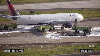 Delta Air Lines Engine Fire At Atlanta April 2018 [upl. by Dunaville]