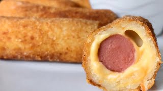 Cheesy Hot Dog Rolls Recipe  Em’s Kitchen [upl. by Sadick]