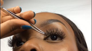 HOW TO Apply False Eyelashes for Beginners [upl. by Poppo471]