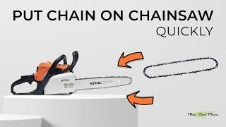 EASIEST way to put a CHAIN on a CHAINSAW [upl. by Amhsirak]