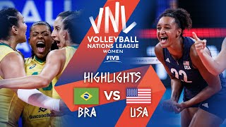 Brazil vs USA  Highlights Gold  Womens VNL 2021 [upl. by Melany557]