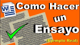 COMO HACER UN ENSAYO EN WORD FÁCIL Y RÁPIDO 2025😱✅ [upl. by Roye]