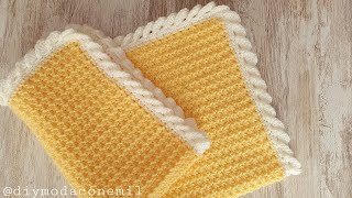 Como tejer manta a crochet para cuna de bebé recién nacido 65X80 [upl. by Yrehcaz819]