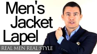 Mens Jacket Lapel Types  Peak Lapels  Notch Lapels  Shawl Lapel  Suit amp Sport Jacket Lapels [upl. by Dorris443]