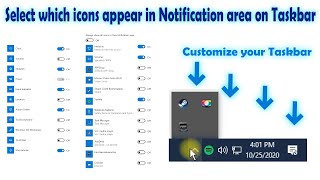 How to Choose Which Icons Appear in the Notification Area on Windows 10 Taskbar [upl. by Rebna746]