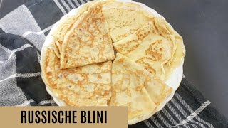 russische Pfannkuchen BliniBlinyBlintschiki Блины  russische Rezepte [upl. by Genna]