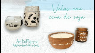 Como hacer velas con cera de soja [upl. by Gamaliel372]