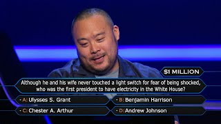 Chef David Chang Wins A Million Dollars For Charity  Who Wants To Be A Millionaire [upl. by Gad]