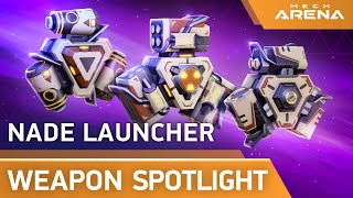 Mech Arena  Weapon Spotlight  Barrage Nade Launcher [upl. by Iffar]