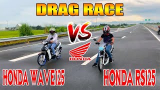 Honda Wave 125 vs Honda RS125  Drag Race [upl. by Aikan]