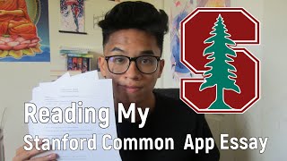 Reading My Stanford Common App Essay Tips [upl. by Suhail]