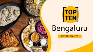 Top 10 Best Restaurants to Visit in Bangalore  India  English [upl. by Annayek124]