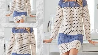 como tejer a crochet blusa y falda conjunto facil y elegante tips y consejos SUBTITLES [upl. by Zwick]