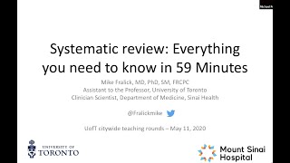 An Introduction to Systematic Review and Metaanalysis Everything you need to know in 59 minutes [upl. by Notxap]