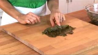 How to Roll Grape Leaves Chef Tina Jos Tips [upl. by Ailuy]