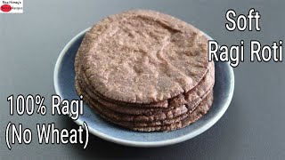 Ragi Roti Recipe  How To Make Soft Ragi Roti  Easy Finger Millet Chapathi  Skinny Recipes [upl. by Haymo]