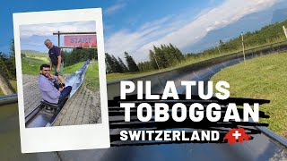 Longest Summer Toboggan Mountain Coaster run in Switzerland  Adventure at Mt Pilatus Luzern [upl. by Barry621]