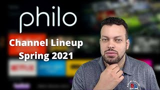 PhiloTV Channel Lineup Spring 2021 Live from Philo TV app [upl. by Annai]