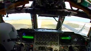 B52 Stratofortress Cockpit View  Takeoff Landing [upl. by Bendix]