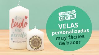 Cómo personalizar velas MUY FÁCIL  How to customize candles [upl. by Micki]