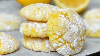 Soft Lemon Crinkle Cookies  Em’s Kitchen [upl. by Landrum521]