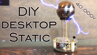 DIY 40000 volt Van Der Graaff battery powered [upl. by Lyssa]