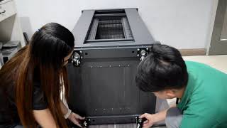 22U Server Rack Cabinet Assembly Instructions [upl. by Anhoj]