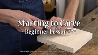 Starting To Carve  Beginner Lesson 7 [upl. by Augustus]