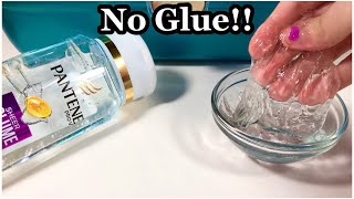 No Glue Shampoo Slime Recipe 💧 How To Make Super Clear No Glue Shampoo Slime [upl. by Elyag]