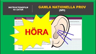 GAMLA NATIONELLA PROV 1 HÖRA Instruktionsfilm för dator på svenska [upl. by Schmeltzer362]