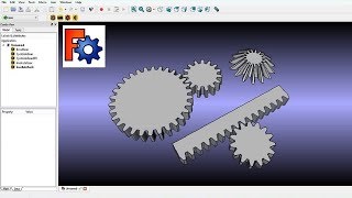 FreeCAD Gear Workbench FCGear Module [upl. by Nylra368]