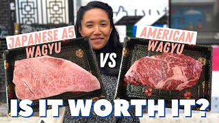 JAPANESE A5 WAGYU vs AMERICAN WAGYU SHOWDOWN amp How to Cook a Perfect Steak [upl. by Elleret]