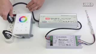 How to Connect Color Changing LED Strip Light to RGB Wireless Controller and Transformer [upl. by Anelrac]