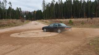 Ford Scorpio Cosworth 29 24V BOB Drift and Donuts on sand [upl. by Eilak]