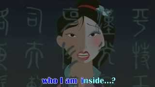 MULAN  Reflection KARAOKE clip  Instrumental with lyrics on screen [upl. by Ades]