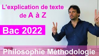 Méthode explication de texte Bac philo 2021 [upl. by Narhet850]