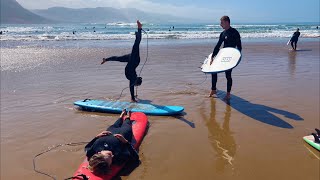 SURFING in Imsouane MAGIC BAY  Morocco ADVENTURES [upl. by Alliuqet]