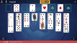 FreeCell  Expert II Solve the deck in 215 or less [upl. by Ahsinaw]