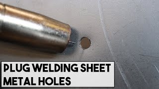 HOW TO PLUG WELD HOLES IN AUTO BODY PANELS [upl. by Seldun]