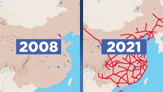 The Unstoppable Growth of Chinas HighSpeed Rail Network [upl. by Sandy]