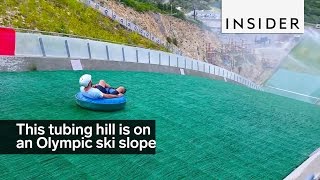 This Tubing Hill Is On An Olympic Ski Jump Slope [upl. by Vidal]