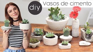 DIY como fazer vasos de cimento para decorar  Super Fácil amp barato [upl. by Hessler]