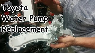 Toyota V6 GRFE  Water Pump Replacement [upl. by Naeruat]