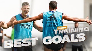 BEST GOALS in TRAINING  Real Madrid [upl. by Ashlin538]